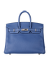 Birkin 25 In Togo Blue Brighton, front view